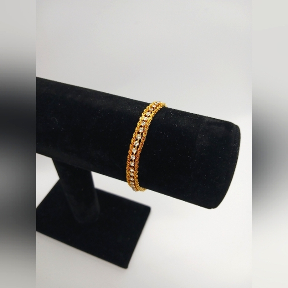 Gorgeous Gold & Rhinestone Chain Lot! 3 pieces Salvaged - Picture 12 of 14